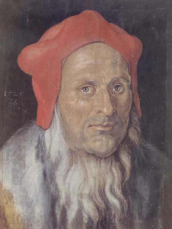 Albrecht Durer Bearded Man in a Red cap Spain oil painting art